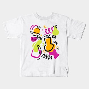 Scribble abstract art Kids T-Shirt